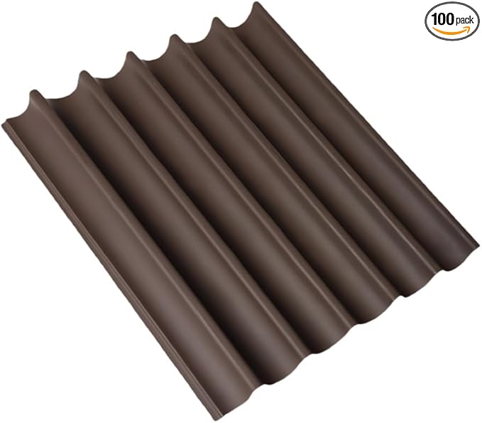 2PCS 3D Acoustic Slat Wall Panels Circle Design Fluted Textured Panel for Interior Wall Decor 118"x6" (Iced Mocha)