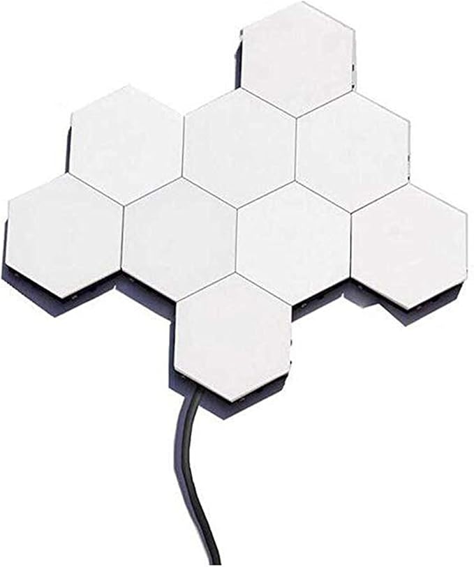 MODOAO Hexagonal Wall Light, Touch Sensitive Modular DIY Lights Geometry Splicing Hex LED Night Light for Living Room, Bedrooms, DIY Lovers, Gifts (3 PCS)