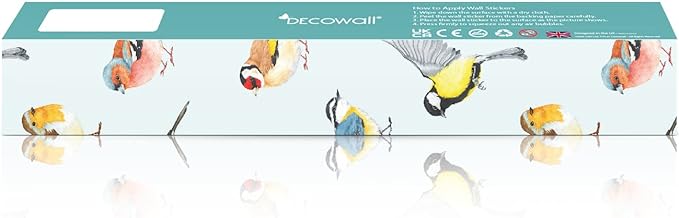 DECOWALL SG4-2213 Oriental Flower Tree Wall Stickers Decals White Cherry Blossom Peel and Stick Bedroom Living Room Flower murals décor Floral Bird Furniture Art Removable Nursery Baby Birch