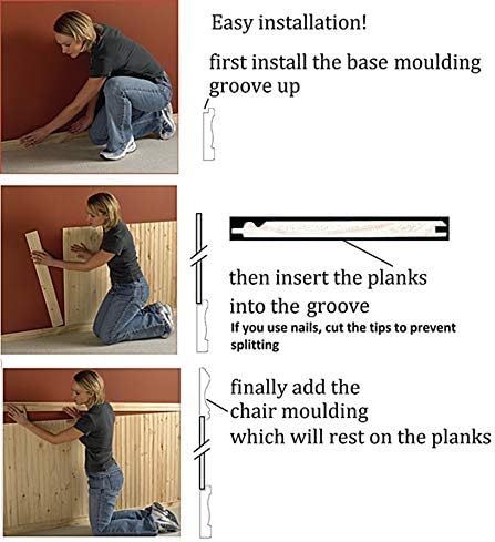 Allwood Beaded Knotty Pine Wainscot Kit, 48 Lineal Feet of wall