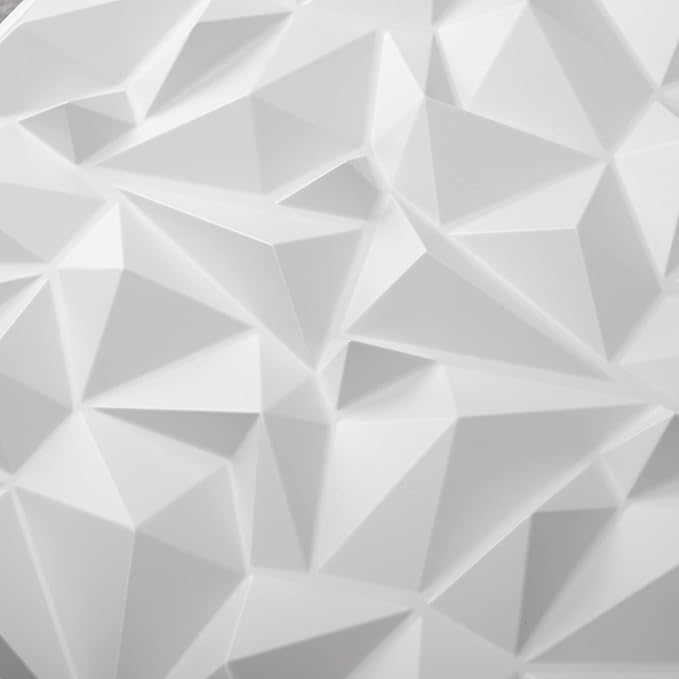 Art3d 19.7" x 19.7" (Pack Of 12) Wall Panel Diamond, White