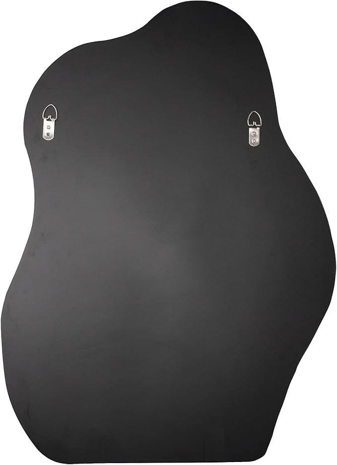 BOMINICA Irregular Wall Mirror Asymmetrical Mirror, Decorative Wall Mirror Golden Wood Framed, Wall Mounted Mirror for Bathroom Living Room Entryway Bedroom Hallway (Gold, 24" x 36")