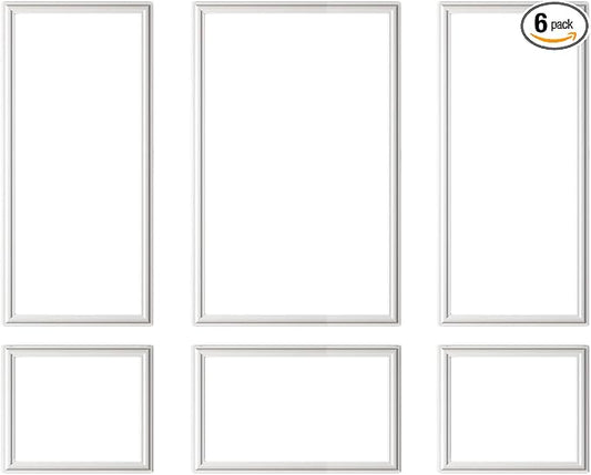 Fancat Peel and Stick Wall Molding Kit - 3D Premade Self-Adhesive Wainscoting Panels, Easy-to-Install Peel & Stick Wall Panels, Wall Panels for Living Room Bedroom(54 x 24in,48 X 24in)