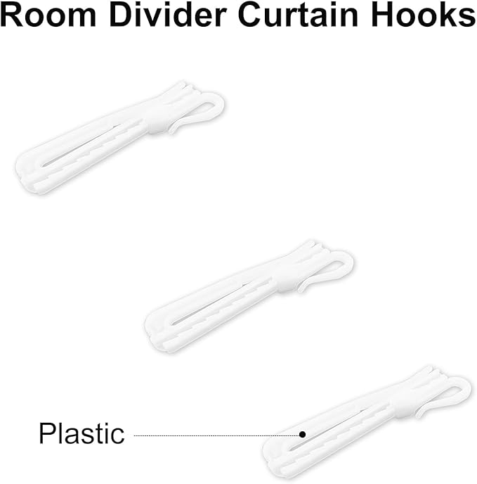 30 PCS Plastic Curtain Hooks Adjustable Pinch Pleat Curtain Clips Room Divider Curtain Hooks for Drapes