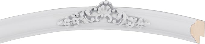 OVALCREST Oval Beveled Wall Mirror for Home Decor - Contessa Style - Linen White - 18" x 14"