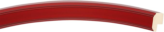 OVALCREST Oval Beveled Wall Mirror for Home Decor - Toronto Style - Holiday Red - 18" x 14"