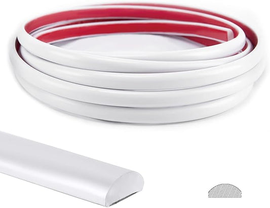 Art3d 10 Ft Peel and Stick Trim for Backsplash Tile Edge, Self-Adhesive Liner for Corner Decor in White,A17981WT