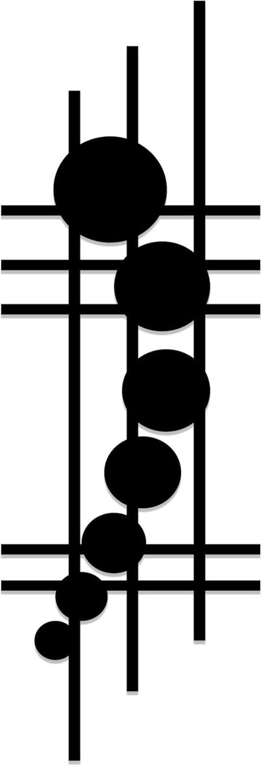 Modern Geometric Abstract Metal Wall Art, Mid-Century Modern Wall Decor, Geometric Wave Artwork, Large Wall Sculpture for Home, Layered Metal Wall Decoration, Housewarming Gift