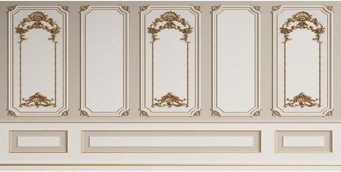 Leyiyi 20x10ft European Style Vintage Room Inside Backdrop European Frame Modern House Classic French Castle Cementery Wall Retro Style Photo Background Cowboy Kids Birthday Portrait Studio Props