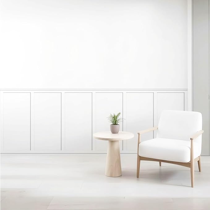 Art3dwallpanels White Primed Wainscoting Kit Premade Board and Batten Paintable Molding Trim Covers 120 x 43.5 Inch Accent Wall Panel for Kitchen Bedroom Living Room Home Decor with Edge Strip