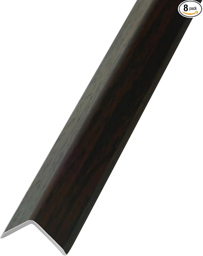 OUZUGIE 8-Pack 57 Inches, WPC Slat Wall Panel Trim,Corner Guard for High Grille (Walnut)