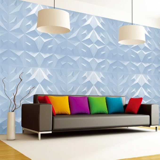 Art3d Decorative 3D Wall Panel, 32 Sq.FT PVC Interior Wall Decor for Living Room, Bedroom, Lobby, Office, Shopping Mall, White