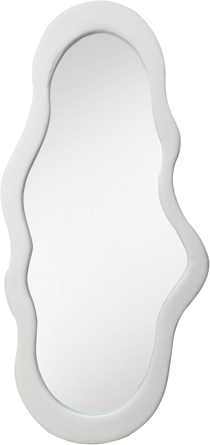 BST FURNH Small Cloud Mirror - Unique 44x21 Inch Full Length Wall Mounted Tall Mirror for Bedroom, Bathroom, Living Room