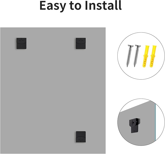 Beveled Mirror, 30x36 Inch Bathroom Mirrors for Wall Unframed, Upgraded Shatterproof Frameless Vanity Mirror Over Sink with Beveled Edge for Bathroom, Bedroom, Living Room and Entryway