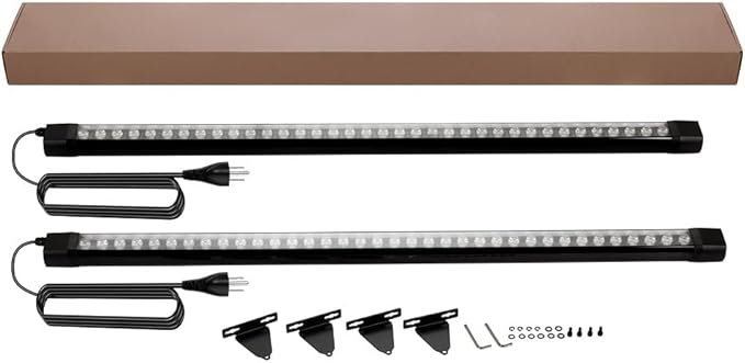 72W Outdoor Wall Washer Light, 4FT 5000K Daylight White Led Wall Washer Light Bars, 120V Waterproof IP67 Outdoor LED Light Bar for Outdoor, Plug in (2 Pack)
