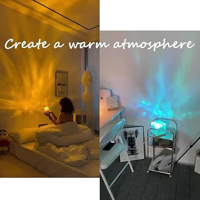 Aurora Dreamscape Projector, Aurora Lampe, for Bedrooms, Living Rooms, & Bathrooms, Light Cordless Rechargeable, 3/16 Colors 4 Modes Northern Lights Lamp with Touch, Remote (16 Colors,Plug-in)