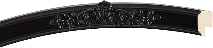 OVALCREST Oval Beveled Wall Mirror for Home Decor - Athena Style - Matte Black - 26" x 22" Outside Dimensions