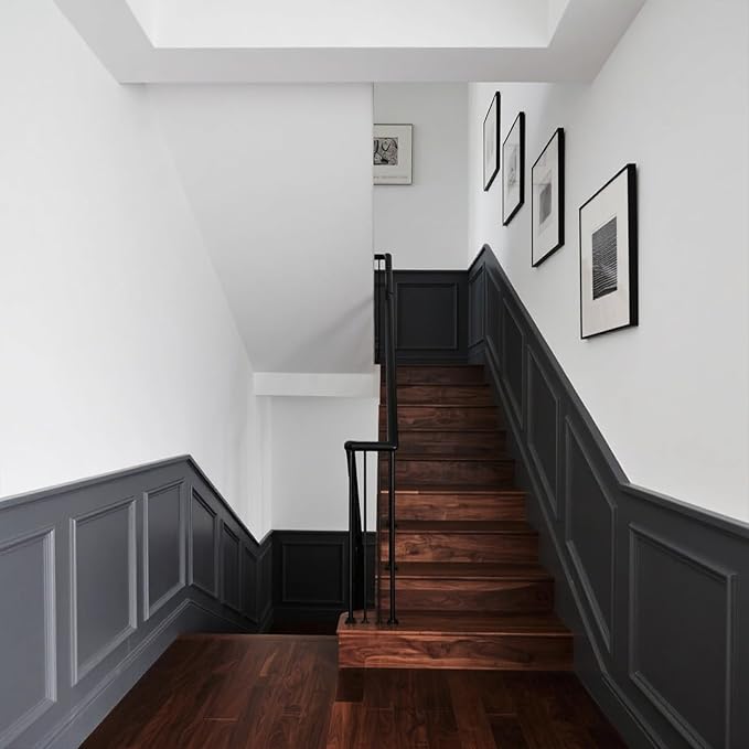 NeatiEase 8 Set Peel and Stick Wall Molding Trim Kit, 24" x24" Premade Wainscoting Panels, Self Adhesive Moulding Panel for Interior Walls Picture Frame