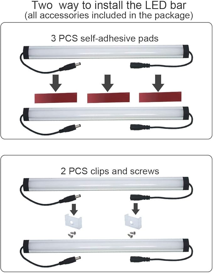 Litever Kitchen Under Cabinet LED Lighting Kit Plug-in, Super Bright, 6 PCS 12 Inches Light Bars, Daylight White, 31W 2000 Lumen, Perfect for Kitchen Cabinet Counter Shelf-(6 Bars Kit-5000K)