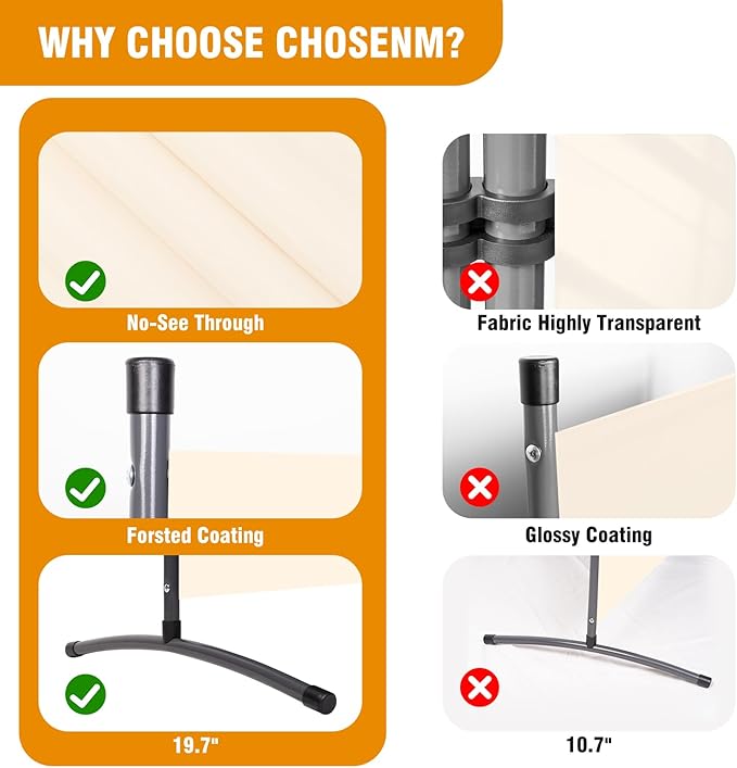 6 Panel Folding Privacy Screens, 6 FT Tall Wall Divider with Metal Frame, Freestanding Room Divider for Office Bedroom Study (6 Panel, Beige)