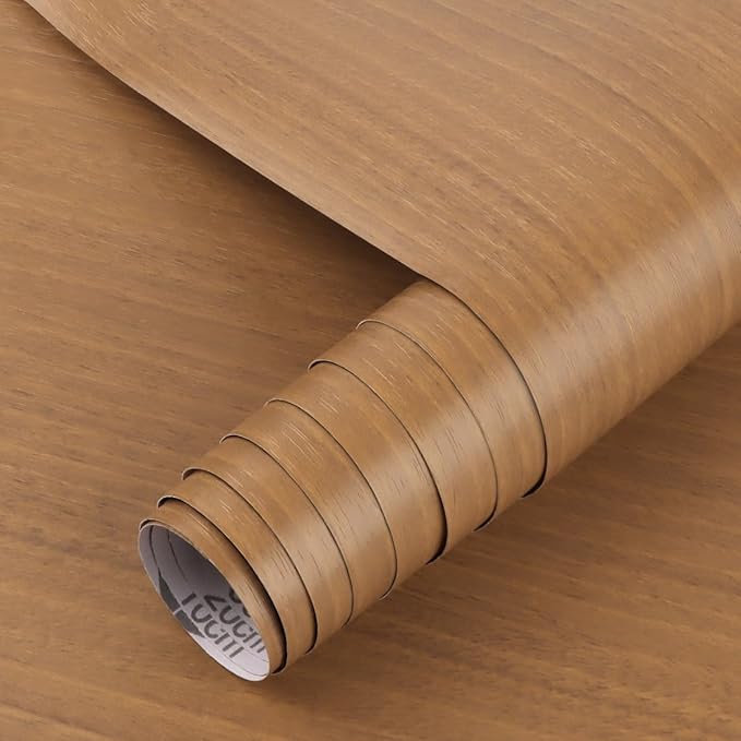 Arthome Peel and Stick Wallpaper - Brown Wood Contact Paper - Wallpaper - Self-Adhesive, Removable, and Waterproof for Cabinet Countertops Funiture (17" x393")
