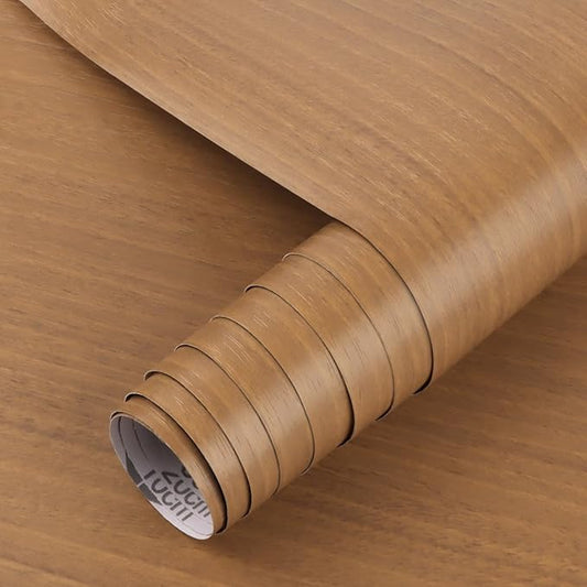 Arthome Peel and Stick Wallpaper - Brown Wood Contact Paper - Wallpaper - Self-Adhesive, Removable, and Waterproof for Cabinet Countertops Funiture (17" x393")