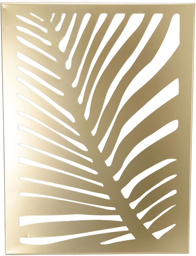 Baxnore Gold Palm Leaves Wall Decor Modern Minimalist Hollow Metal Wall Art Sculpture for Livingroom Office Bedroom Premium Iron Material 60x45cm 1950g