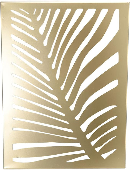 Baxnore Gold Palm Leaves Wall Decor Modern Minimalist Hollow Metal Wall Art Sculpture for Livingroom Office Bedroom Premium Iron Material 60x45cm 1950g
