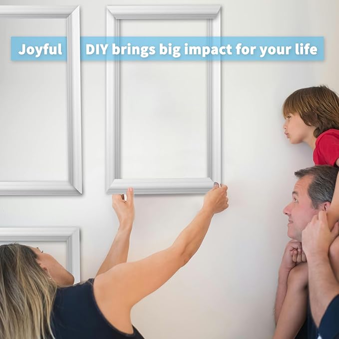 Art3d Pre-Cut Wall Molding Set of 3 pcs, Ready-to-Assemble Wainscoting Panels for Interior Wall Décor Living Room Bedroom Accent Wall - Installed with Glue, 3 Frames