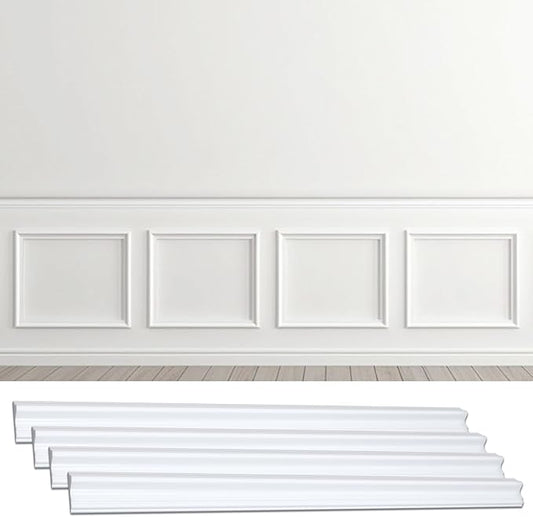 4-Piece 35.4-Inch Top Rails, Compatible with Our Wall Molding Trim Kit for Accent Wall