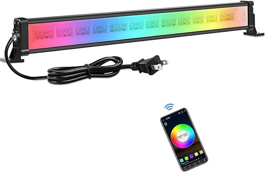 MEIKEE RGB Wall Washer Light, 42W RGBCW Smart APP Waterproof LED Strip Lights Bar, Dimmable for Church Wedding Birthday Party Outdoor Stage Lighting Christmas Decoration
