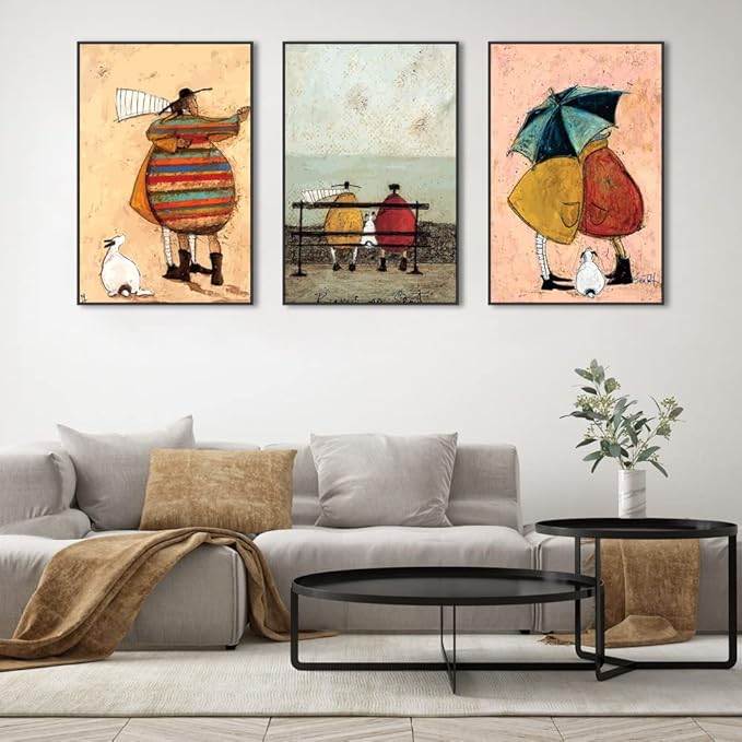 Aesthetic Abstract Canvas Wall Art Large Size 32" X 24" X 3 Pieces Modern Art Framed Decorative Painting Natural Minimalist Posters Prints Living Room Bedroom Bathroom Kitchen Office Wall Decor (Grey,