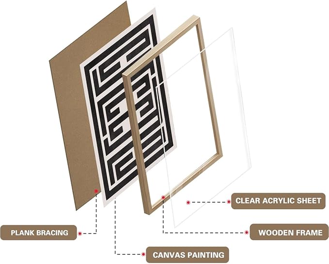 KISSFOX Retro Cheers Typography OAK Wood Framed Wall Art Farmhouse Western Canvas Art Prints Rustic Southwestern Pictures Wall Decor Modern Mid Century Artwork For Gallery Bistro Entryway Living Room