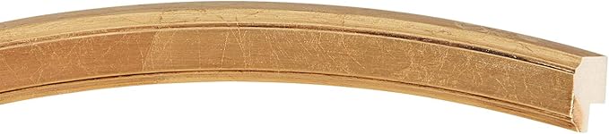 OVALCREST Oval Beveled Wall Mirror for Home Decor - Toronto Style - Gold Leaf - 22" x 18"