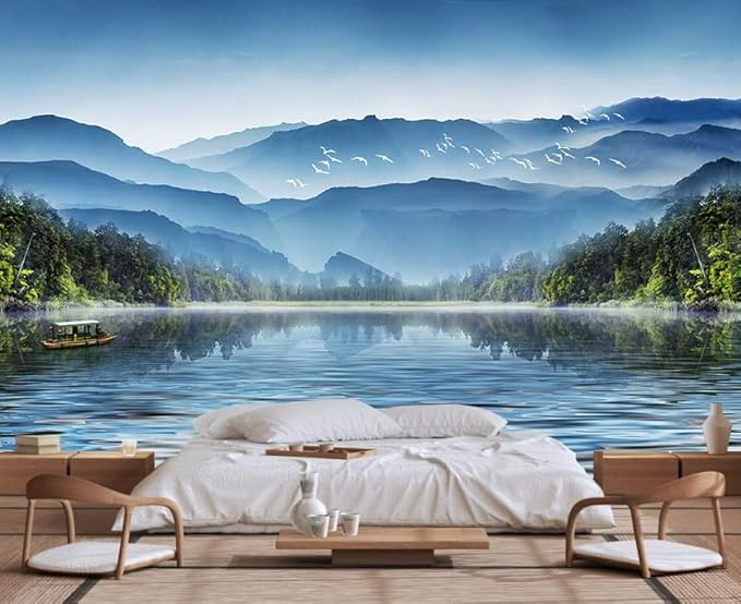 Large Wall Mural Birds Natural Landscape Wallpaper for Bedroom Living Room Rrestaurant