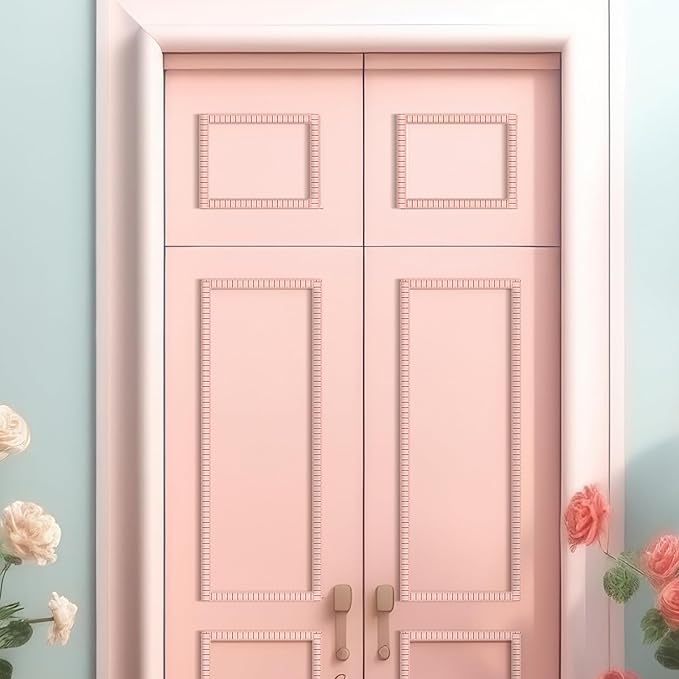 Nuanchu 12 Pcs Unfinished 3D Decorative Wood Trim Molding 15.75 Inch Decorative Wood Molding Cute DIY Trim for Home Wall Cabinet Shelf Window Door(Wavy,14mm)