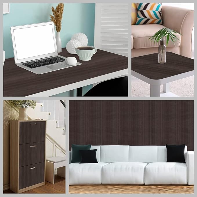 Arthome 17" x393"Peel and Stick Wood Contact Paper Self-Adhesive Brown Walnut Wallpaper,Decorative Vinyl Film for Countertop,Cabinets,Shelf,Drawer Liner,Easy to Clean Removable Wall Covering