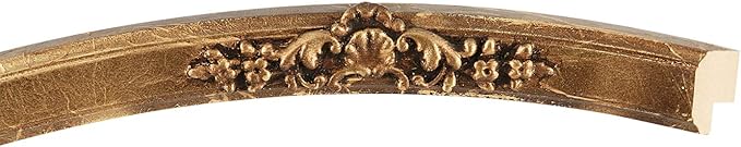 OVALCREST Oval Beveled Wall Mirror for Home Decor - Athena Style - Champagne Gold - 18" x 14" Outside Dimensions