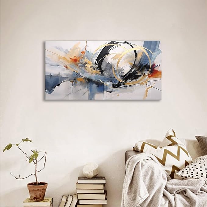 BYXART Abstract Canvas Wall Art for Bedroom Modern Minimalist Artwork For Living Room Painting Prints Picture for Bathroom Home Office Decorations 40L x 20W