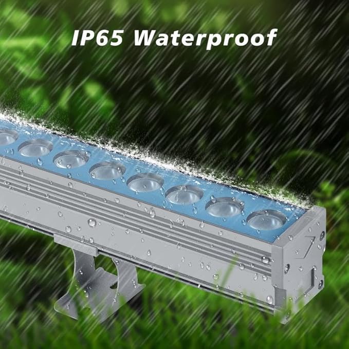 RGB Wall Washer Lights Color Change Outdoor Sign Lighting Waterproof Plug in 38.9 Inches RGBW Outside Wall Wash Linear Light bar for Commercial Advertising Boards Lighting