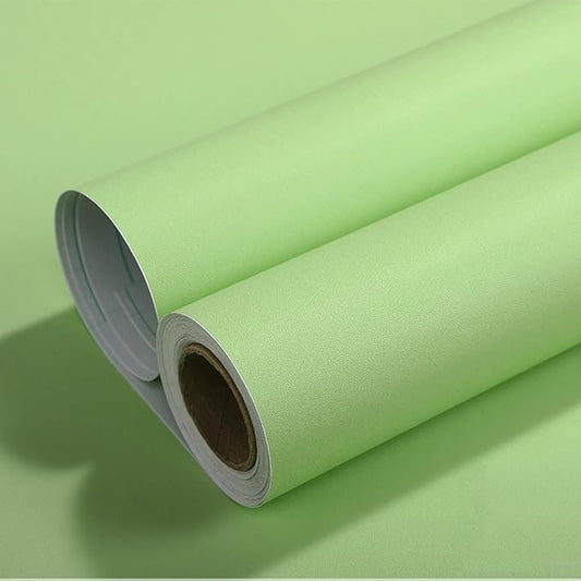 17.51inx118in Green Wallpaper Peel and Stick Wallpaper Removable Self Adhesive Modern Green Contact Paper for Cabinets Bedroom Bathroom Vinyl Wrap Matte Textured Waterproof Wall Paper DIY Decorative