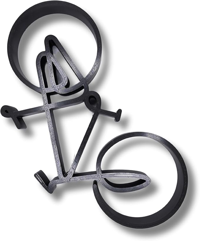 Bicycle & Cyclist Sculpture – Minimalist Decorative Accent for Cycling Enthusiasts & Modern Home Decor | Collectible Design (Family Bike Matte Black)