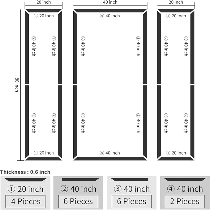 Art3dwallpanels Pre-Cut Wall Molding Set of 3 pcs, Ready-to-Assemble Wainscoting Panels for Interior Wall Décor Living Room Bedroom Accent Wall - Installed with Glue, 3 Frames