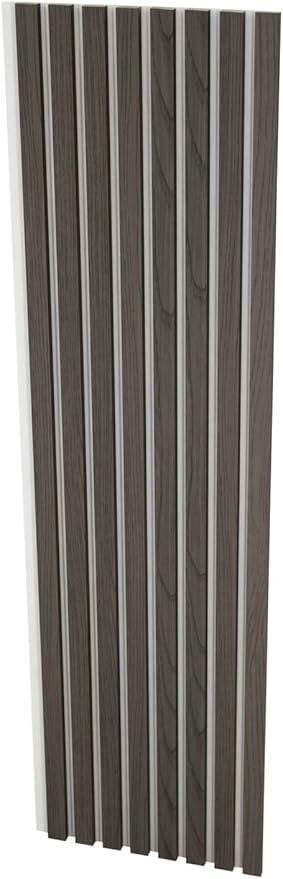94" x 12.6" 3D Acoustic Slat Wood Wall Panels | Modern Sound-Dampening & Eco-Friendly Design (2-Piece Set) (Mocha Ash)