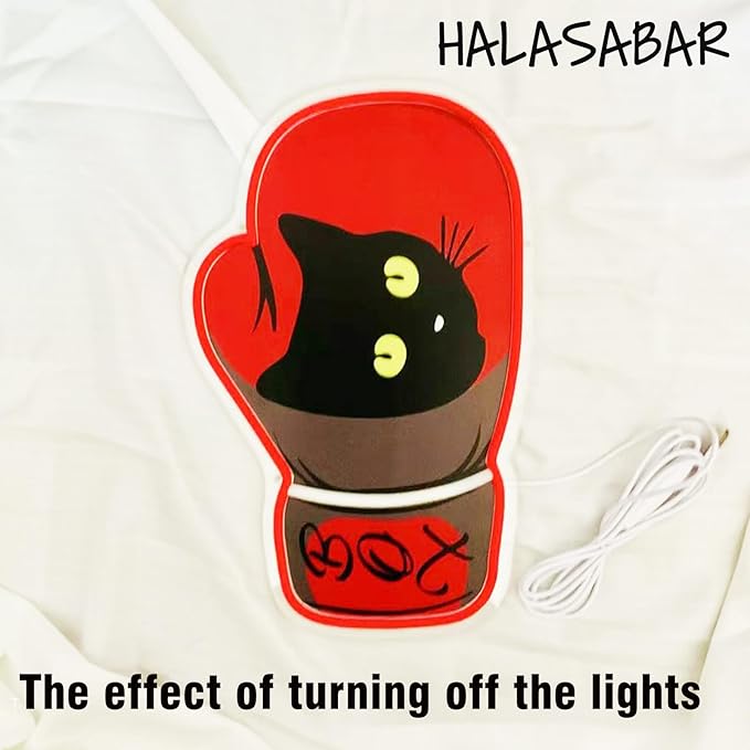 Boxing Set Neon Light LED USB 5V Boxing Set Neon Light Styling Strange Vibrant Feeling With Cute Patterns Suitable for Bedroom Living Room Restaurant Bar Club Party Decoration Gift Business Shop