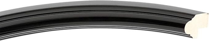 OVALCREST Oval Beveled Wall Mirror for Home Decor - Saratoga Style - Gloss Black - 18x22 Outside Dimensions