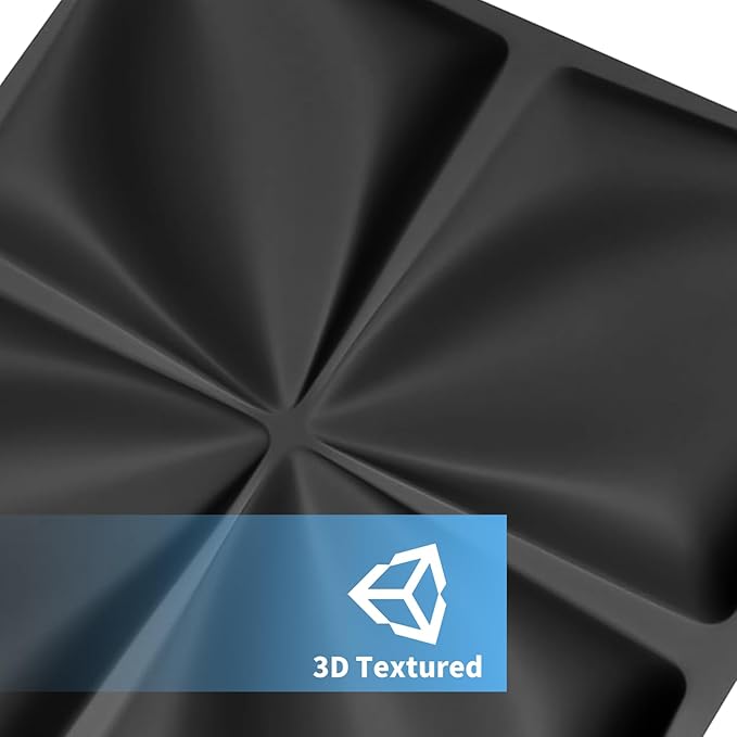 Art3d Decorative 3D Wall Panel, 32 Sq.FT PVC Interior Wall Decor for Living Room, Bedroom, Lobby, Office, Shopping Mall, Black