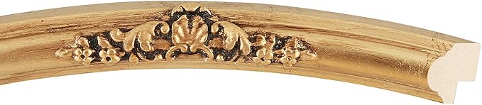 OVALCREST Oval Beveled Wall Mirror for Home Decor - Contessa Style - Gold Leaf - 22" x 18"