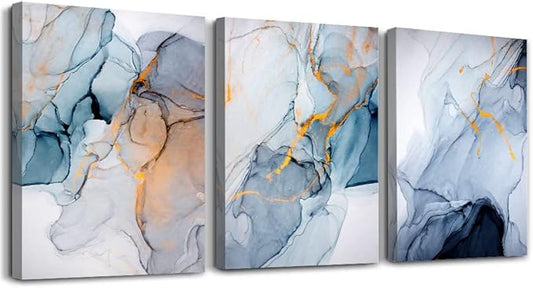 Canvas Wall Art For Living Room Abstract Wall Decor For Bedroom Modern Office Wall Decorations Ink Paintings Fashion Abstract Pictures Artwork Bathroom Canvas Art Prints Kitchen Home Decor 3 Piece