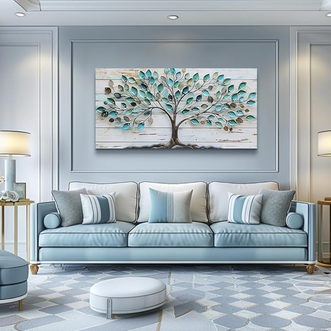 MHARTK66 Wall Art For Living Room Abstract Wall Decor For Bedroom Large Wall Art Canvas Prints Tree Landscape Picture Framed Artwork For Walls Office Paintings Modern Decorations For Home 24 X 48